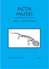ACTA MUSEI REGINAEHRADECENSIS SERIES A - SCIENTIAE NATURALES. HRADEC KRÁLOVÉ 2004 Vol. 30
