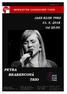 PETRA BRABENCOVÁ TRIO. JAZZ KLUB TVRZ Od Jaroslav Svěcený vánoční koncert a 19.30, A