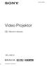 (1) Video Projektor. Návod k obsluze VPL-HW Sony Corporation