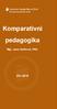 Komparativní pedagogika. Mgr. Jana Vašíková, PhD.