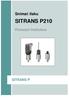 Snímač tlaku SITRANS P210. Provozní instrukce SITRANS P