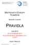 PRAVIDLA MISTROVSTVÍ EVROPY TEAMGYM SENIOŘI A JUNIOŘI ZÁŘÍ 2013 REVIZE A BŘEZEN 2014 REVIZE B ZÁŘÍ 2015, DOPLNĚNÁ K DATU 1.3.