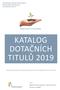 KATALOG DOTAČNÍCH TITULŮ 2019