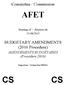 Committee / Commission AFET. Meeting of / Réunion du 31/08/2015. BUDGETARY AMENDMENTS (2016 Procedure) AMENDEMENTS BUDGÉTAIRES (Procédure 2016)
