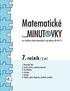 Matematické ...MINUT VKY. 7. ročník / 2. d í l. pro vzdělávací oblast Matematika a její aplikace dle RVP ZV