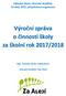 Výroční zpráva o činnosti školy za školní rok 2017/2018