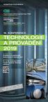 TECHNOLOGIE A PROVÁDĚNÍ 2019