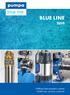 BLUE LINE. Oblíbená řada čerpadel a vodáren PUMPA pro váš dům a zahradu