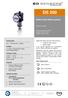 DS 200. Elektronický tlakový spínač. Nerezový senzor. Přednost podle IEC 60770: standard: 0,35 % FSO varianta: 0,25 % FSO.